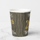 24th Birthday Party — フェイク金ゴールド&ウッドフェイク・ルックス 紙コップ (右)