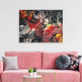 24x18キャンバス上の絵画ファイアバーストアクリル キャンバスプリント (インサイチュ (リビング))