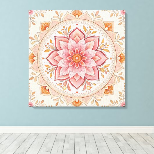 24x24 Personalized Photo Canvas for Wall Décor キャンバスプリント (インサイチュ (ウッドフロア))