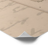 24X30植物性フランスのイラストレーション水仙 ポスター (角)