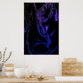 24x36インチの抽象芸術「The Scream」 ポスター (キッチン)