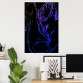 24x36インチの抽象芸術「The Scream」 ポスター (ホームオフィス)