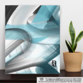 24x36インチトレンド抽象芸術アートキャンバス白黒ブルー キャンバスプリント