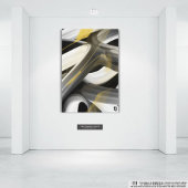 24x36インチトレンド抽象芸術アートキャンバス白黒金ゴールド キャンバスプリント