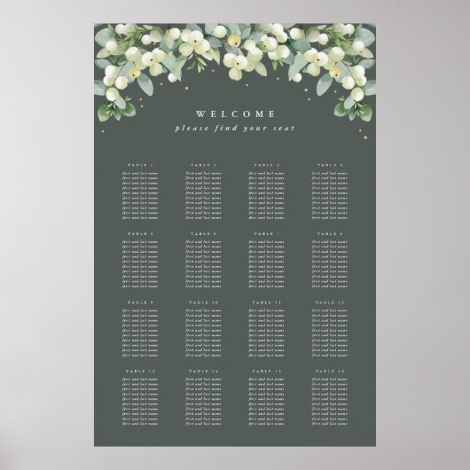 24x36インチ16テーブル10座席表ポスター ポスター (正面)