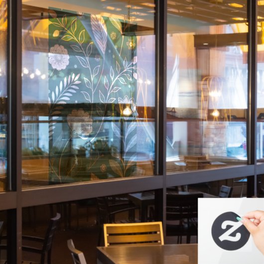 24x36 窓用ステッカー 半透明デザイン ウィンドウサイン (レストラン窓)