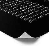 24x36" 20卓10人掛け 座席表 ポスター (角)