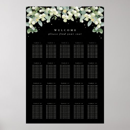 24x36" 20卓10人掛け 座席表 ポスター (正面)