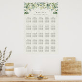 24x36" 8人テーブル25卓の席次表ポスター ポスター (キッチン)