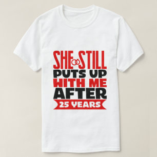 25おもしろい周年記念ワードアートファーザー Tシャツ