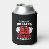 25おもしろい周年記念結婚したカップル25年 缶クーラー (缶正面)