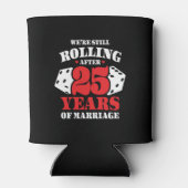 25おもしろい周年記念結婚したカップル25年 缶クーラー (裏面)