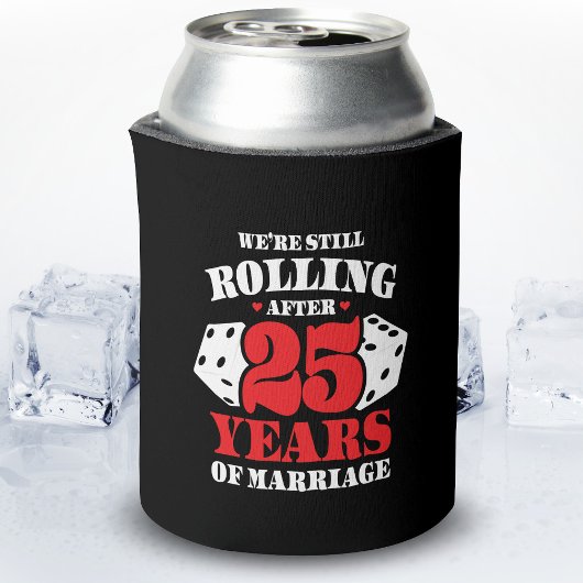 25おもしろい周年記念結婚したカップル25年 缶クーラー