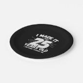 25おもしろい誕生日引用文皮肉25歳 ペーパープレート (アングル)