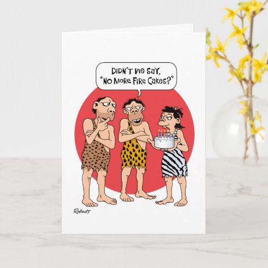 25おもしろい誕生日 カード (黄色い花)