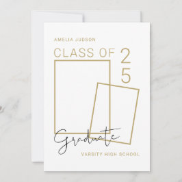 25のクラス写真とバイオスクリプトの卒業 案内状