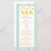 25のメニューカードゴム製ダッキーの泡 メニュー (正面/裏面)