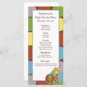 25のメニューカードジャングルの物語のサファリ メニュー (正面/裏面)