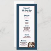 25のメニューカードLilリーグ小犬のスポーツ メニュー (正面/裏面)