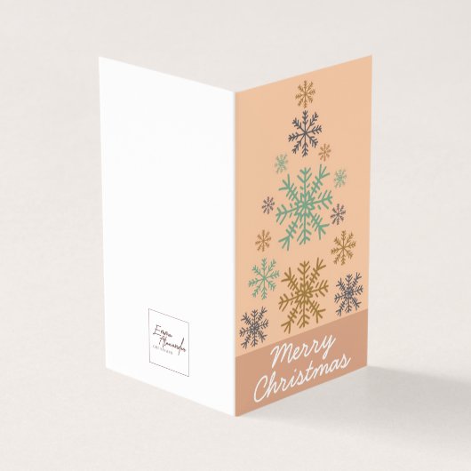 25のモダンピンクのクリスマスカードパック (外部)