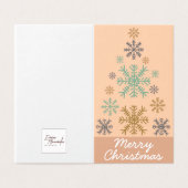 25のモダンピンクのクリスマスカードパック (外部フラット)