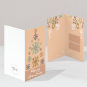 25のモダンピンクのクリスマスカードパック