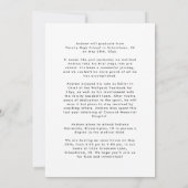 25のモダン白黒クラス写真卒業 案内状 (裏面)