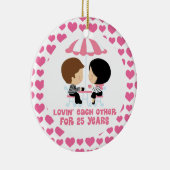 25の年のカップル記念日のオーナメント セラミックオーナメント (右)