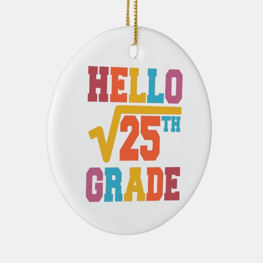 25の数学の学生の5年生の平方根 セラミックオーナメント (右)