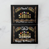 25はラッキーナンバー…ハッピー25誕生日! カード (内部)