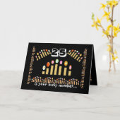 25はラッキーナンバー…ハッピー25誕生日! カード (黄色い花)