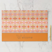 25ようこそ紙ランチョンマットとオレンジ ペーパーパッド (インサイチュ)