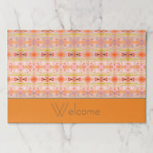 25ようこそ紙ランチョンマットとオレンジ ペーパーパッド (正面)