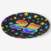 25イベントはっきりした:,おもしろい,カラフル Rainbow 25 ペーパープレート (アングル)