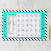 25ウェディングパーティーゲーム紙ランチョンマット ペーパーパッド (インサイチュ)