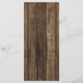 25ウッドレース素朴カントリーウェディングメニューカード メニュー (裏面)