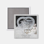 25エレガント周年結婚磁石 マグネット (正面/裏面)