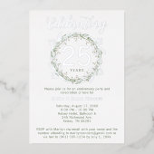 25エレガント周年記念パーティー招待状フ実在ロイル 箔招待状 (正面)