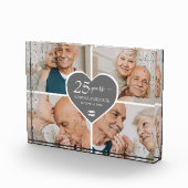 25エレガント周年記念写真シルバーグリッター フォトブロック (右)