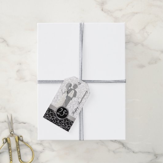 25エレガント周年記念 ギフトタグ (より糸付き)