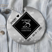 25エレガント回銀結婚記念日 缶バッジ (インサイチュ)