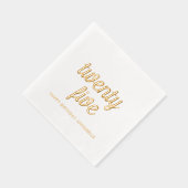 25エレガント誕生日ゴモダンールドフォイルナプキンス 箔ナプキン (右)