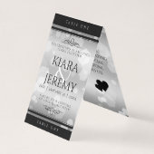 25エレガントth Silver 結婚's Anniversary Table Card (裏面)