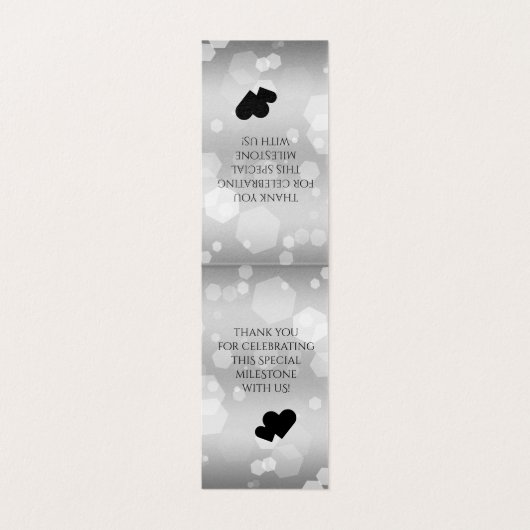 25エレガントth Silver 結婚's Anniversary Table Card (内部フラット)