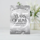 25エレガントth Silver 結婚's Anniversary Table Card サンキューカード (スタンド正面)