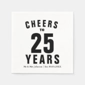 25カスタム周年記念パーティー スタンダードカクテルナプキン (正面)