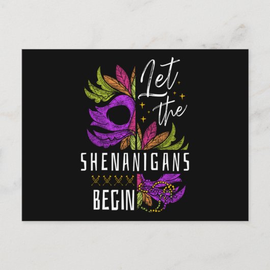 25カーニバルマルディグラファン 案内ポストカード (正面)