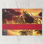 25クライストマスタイム紙ランチョンマット ペーパーパッド (正面)