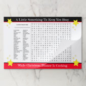 25クリスマスワードスタイル検索紙プレイスマット ペーパーパッド (折り畳み)