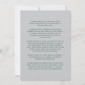 25グリーンモダンシルバー2フォトオープンハウスのクラス 招待状 (裏面)